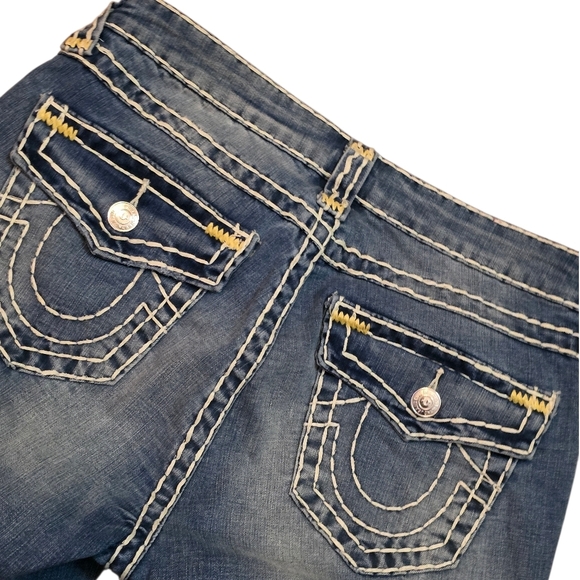 True Religion Ricky Super T Jeans 30 Flap Pocket Thick Stitch Y2K Denim - Picture 11 of 12